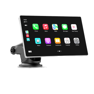 Madoec Portable Apple Carplay Screen for Car, 9" Wireless Apple Carplay & Android Auto,4K Dash Cam,1080p Backup Camera DVR,Car Audio Receivers GPS Navigation Mirror Link, Bluetooth,FM, Siri